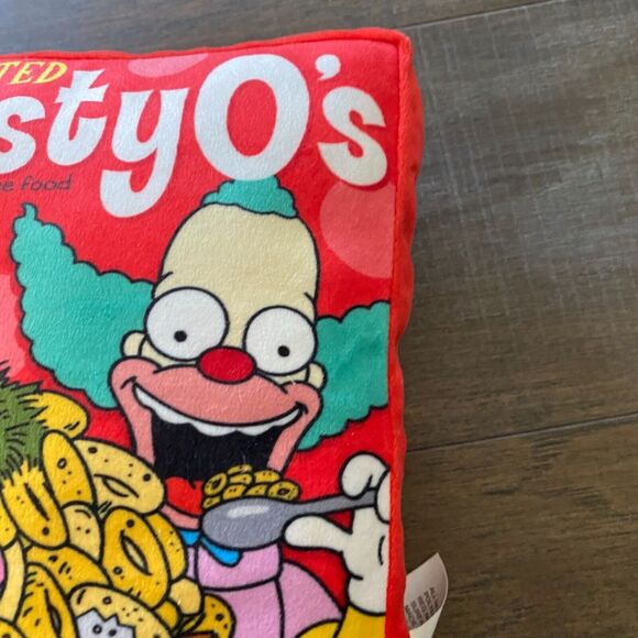 Frosted Krusty O's The Simpsons Multicolor Printed Soft Plush Stuffed Pillow - Picture 3 of 10